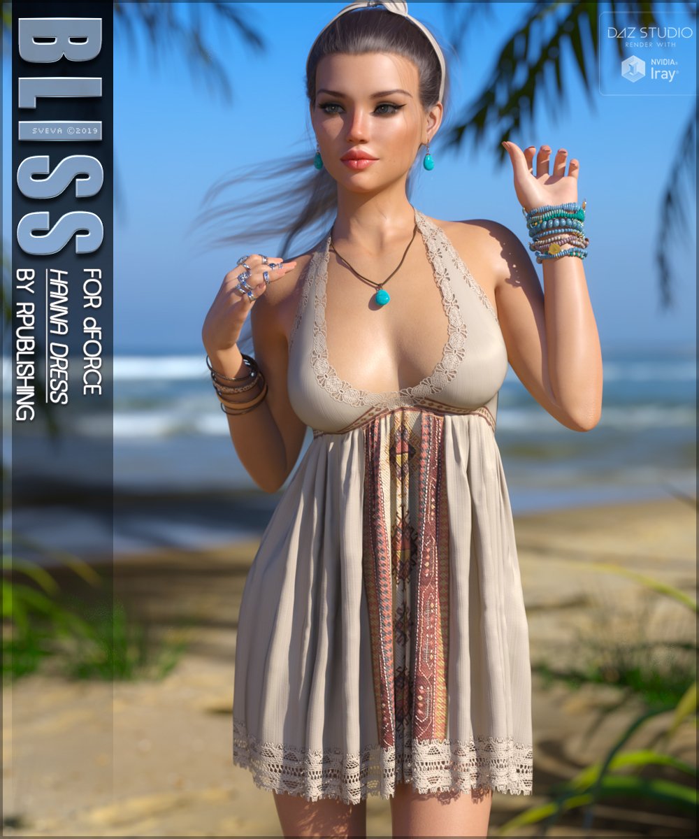 Bliss for dForce Hanna Dress G8F by: Sveva, 3D Models by Daz 3D