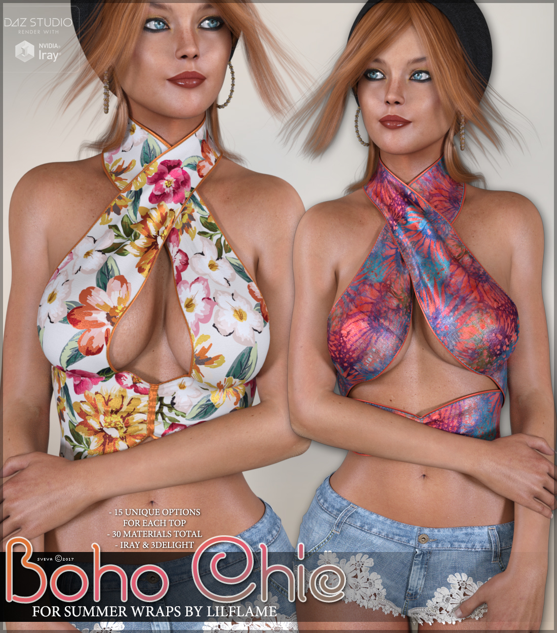 Boho Chic Summer Wraps by: Sveva, 3D Models by Daz 3D