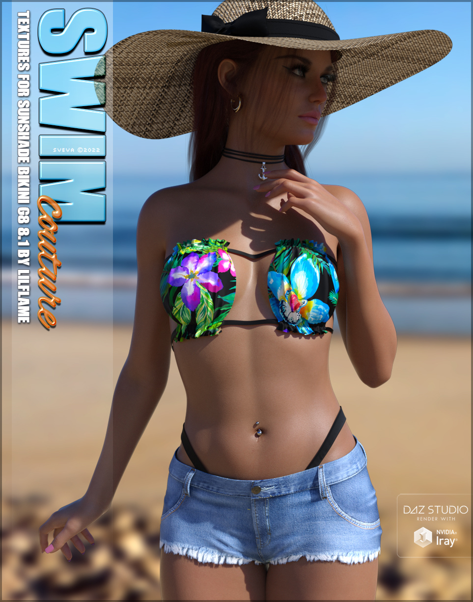 SWIM Couture Textures for Sunshade Bikini G8/G8.1F by: Sveva, 3D Models by Daz 3D