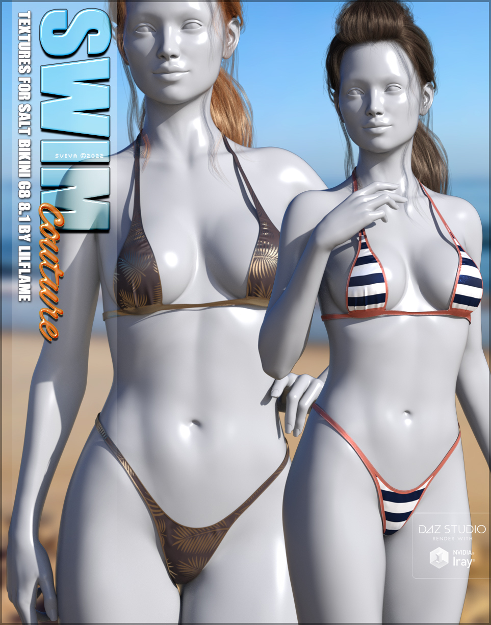 SWIM Couture Textures for dForce Salt Bikini by: Sveva, 3D Models by Daz 3D