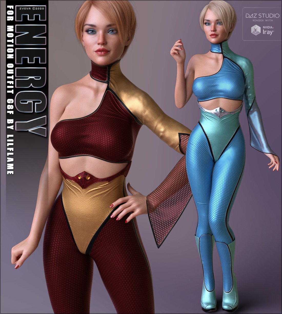 Energy for Motion Outfit G8F by: Sveva, 3D Models by Daz 3D