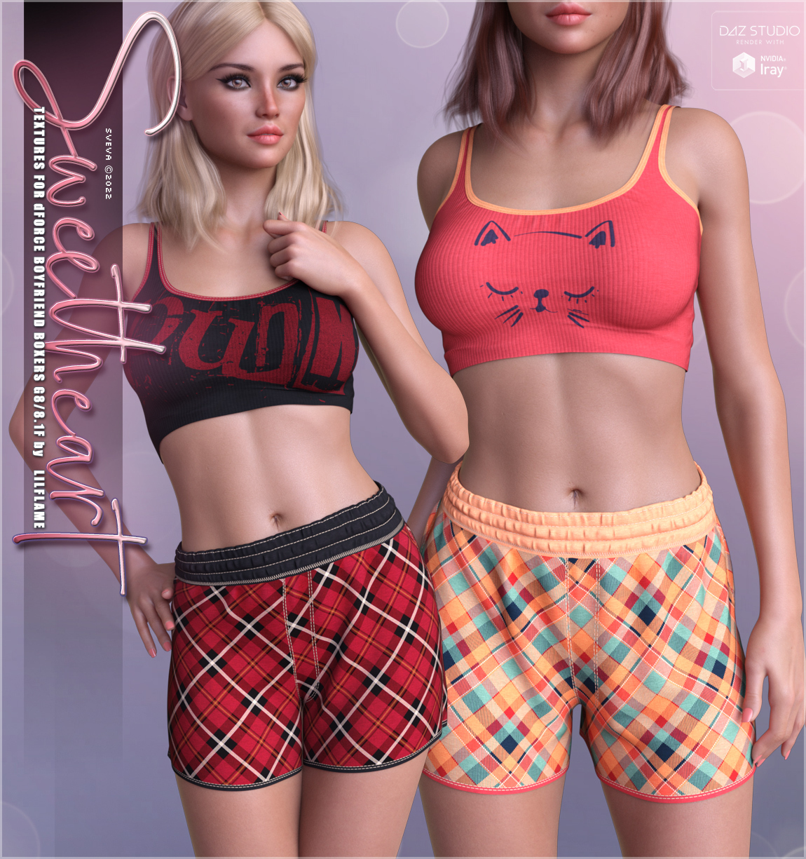 Sweetheart Textures for dForce Boyfriend Boxers by: Sveva, 3D Models by Daz 3D