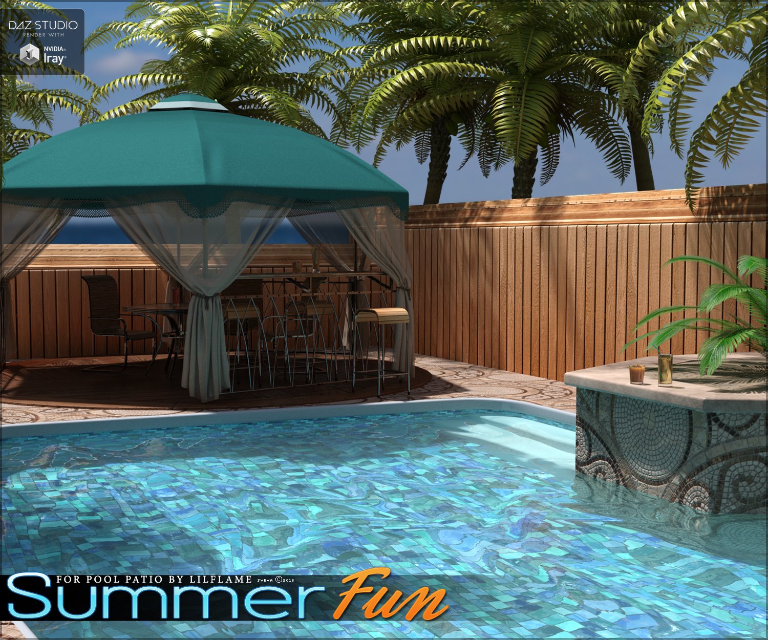 Summer Fun for Pool Patio DS by: Sveva, 3D Models by Daz 3D