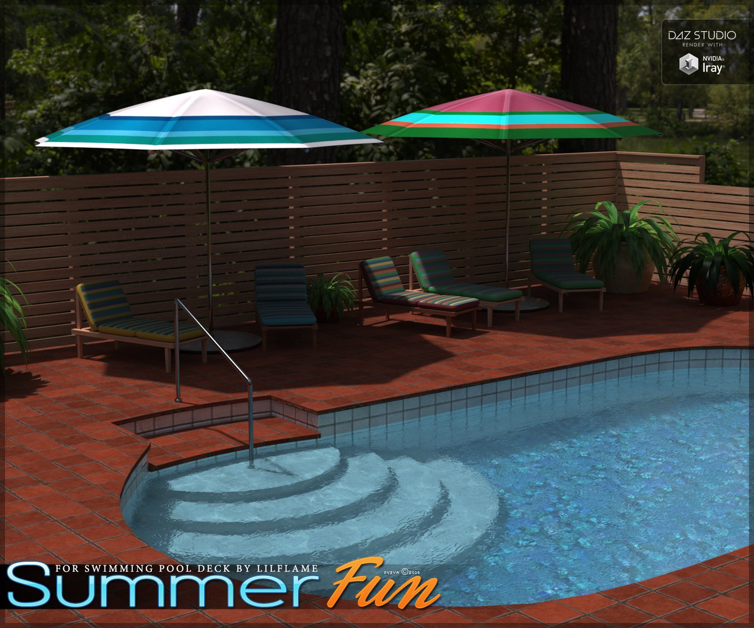 Summer Fun for Swimming Pool Deck by: Sveva, 3D Models by Daz 3D
