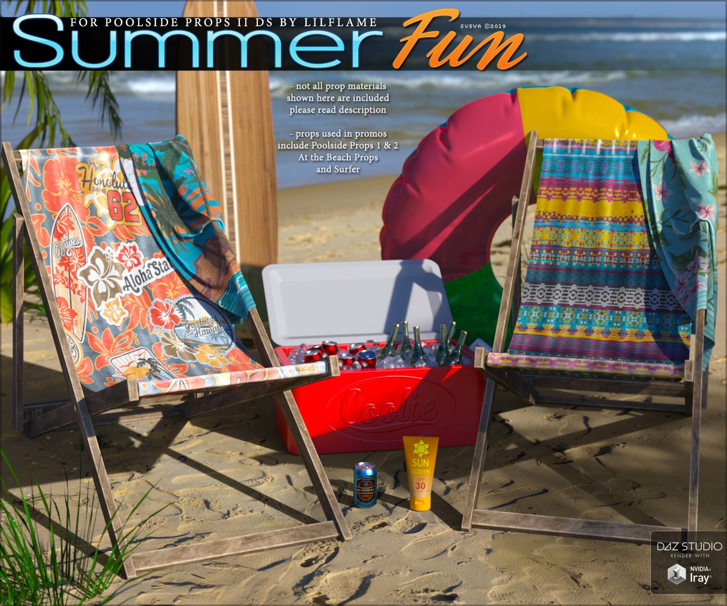 Summer Fun for Poolside Props II DS by: Sveva, 3D Models by Daz 3D