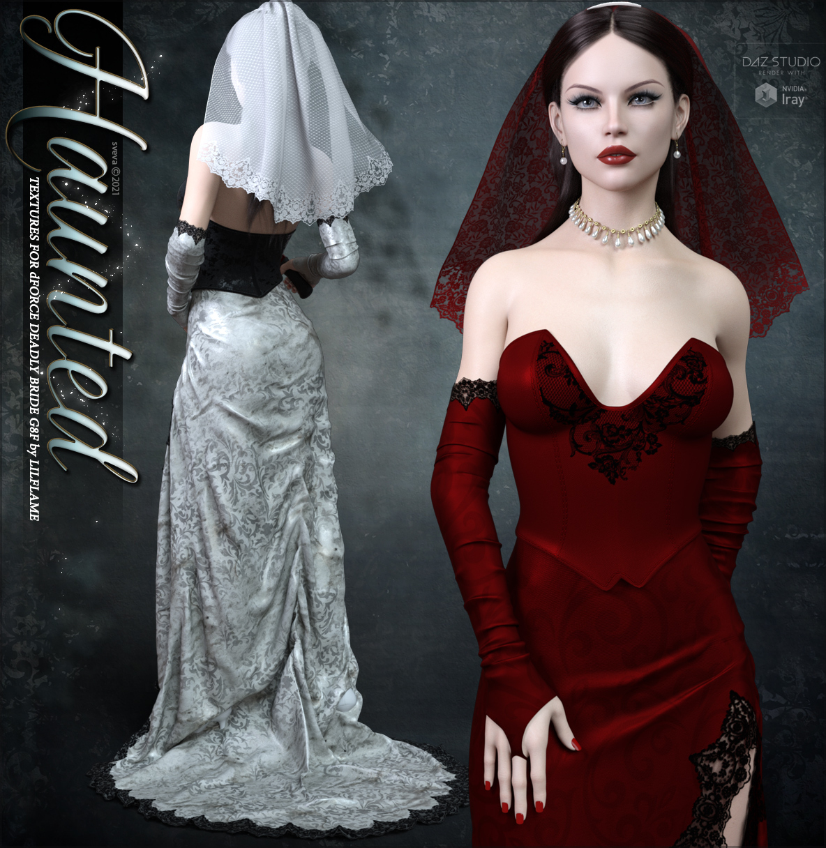 Haunted for dForce Deadly Bride G8F by: Sveva, 3D Models by Daz 3D