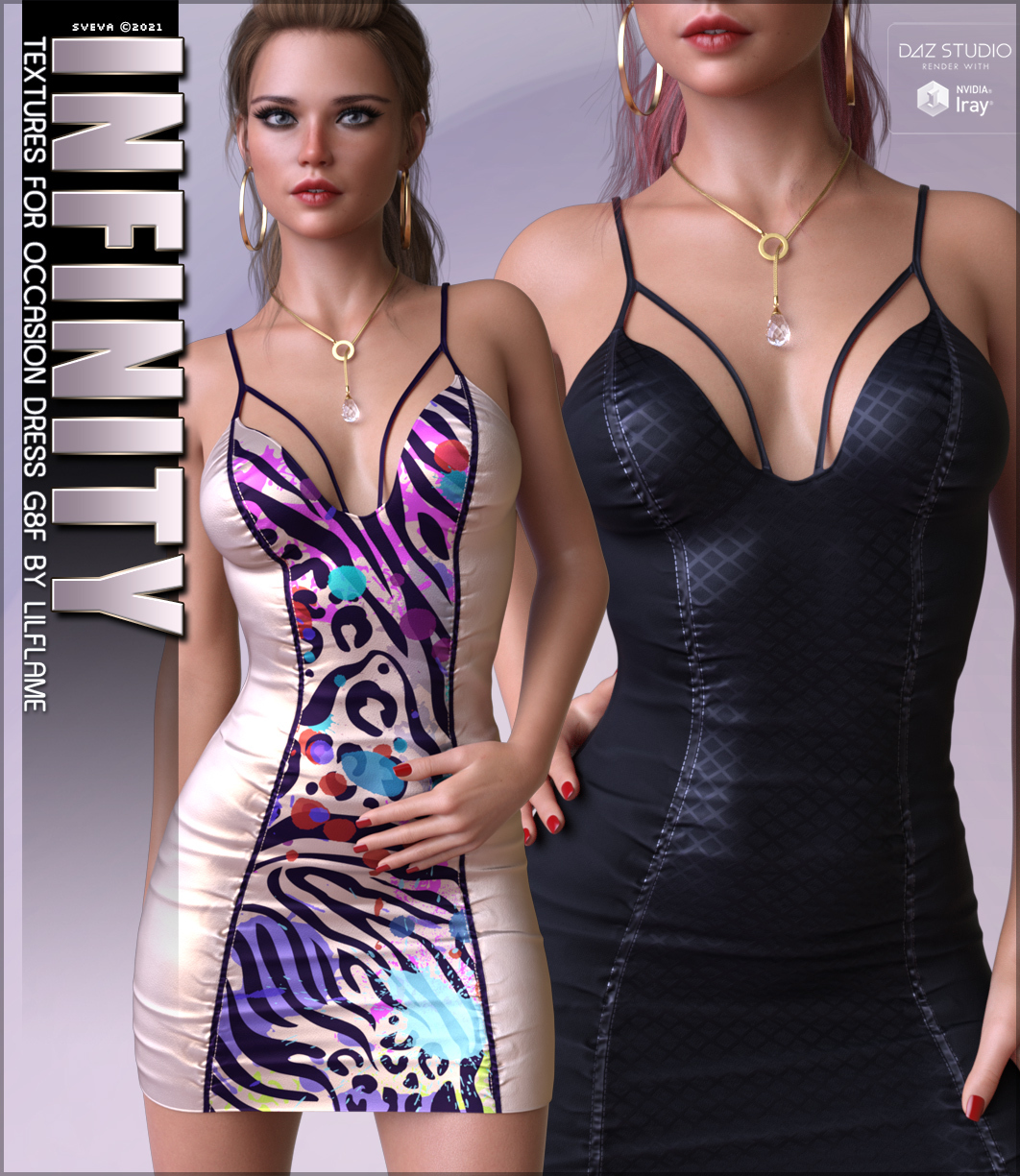 Infinity Textures for dForce Occasion Dress G8F by: Sveva, 3D Models by Daz 3D