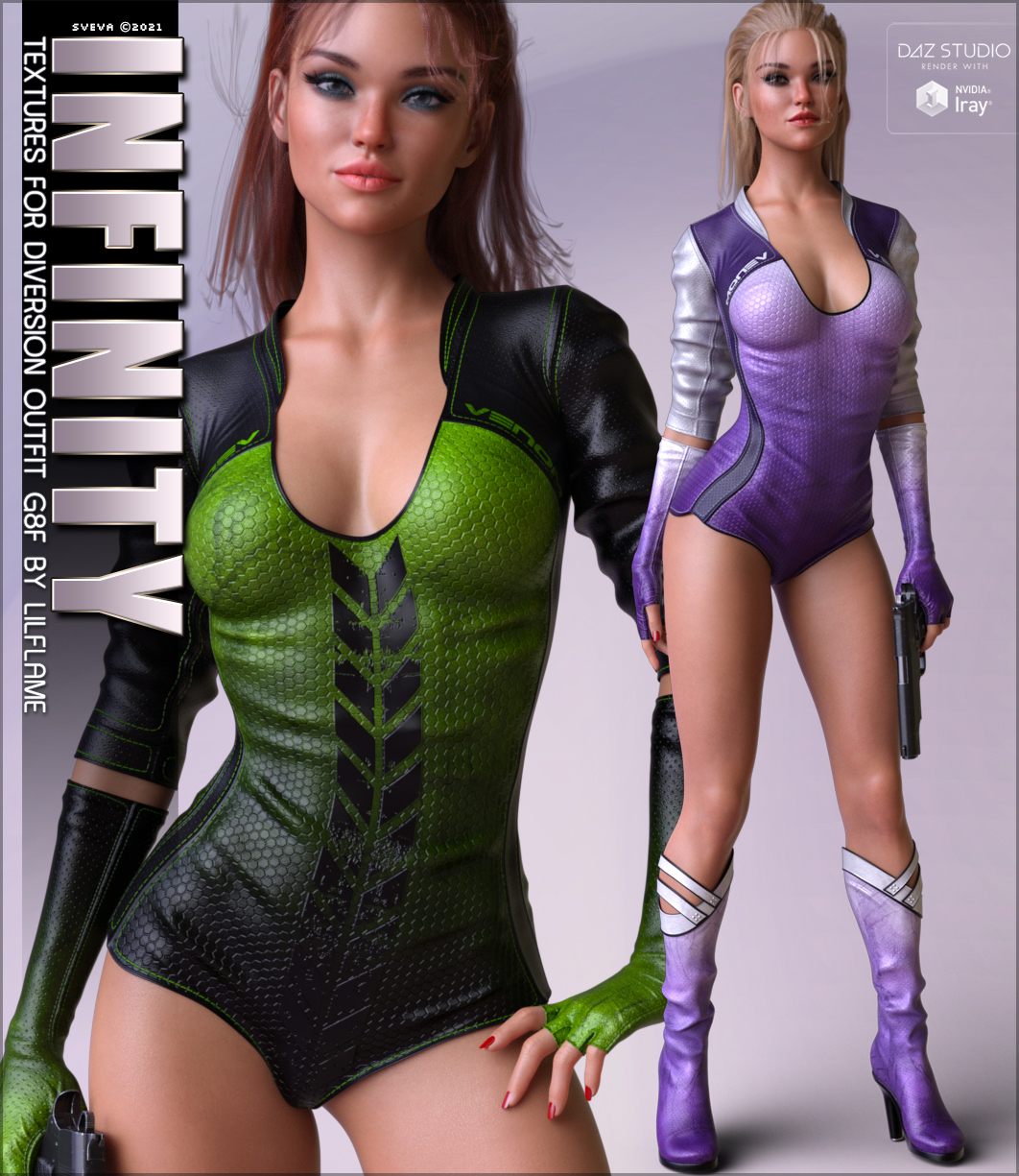 Infinity Textures for Diversion Outfit G8F by: Sveva, 3D Models by Daz 3D