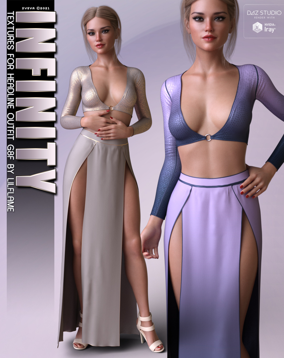Infinity Textures for dForce Headline Outfit by: Sveva, 3D Models by Daz 3D