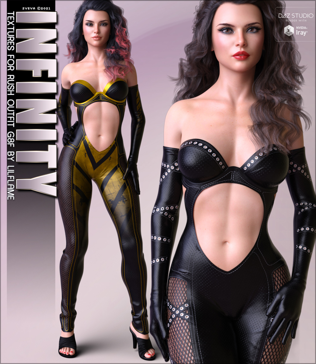 Infinity Textures for Rush Outfit G8F by: Sveva, 3D Models by Daz 3D