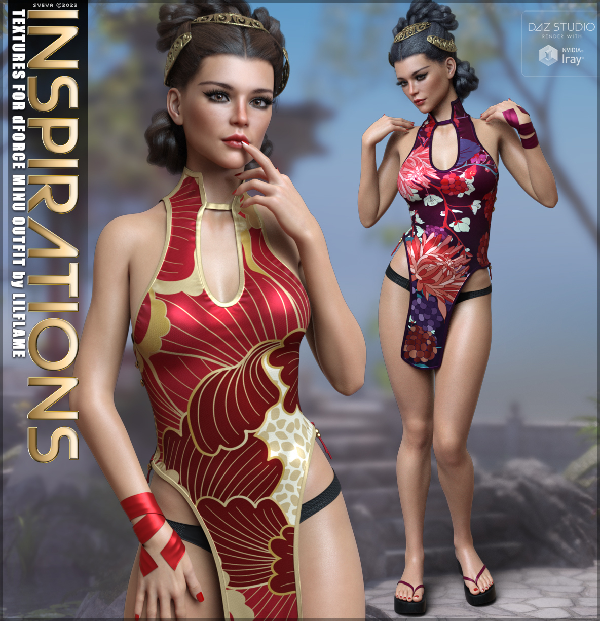 Inspirations Textures for dForce Minu Outfit by: Sveva, 3D Models by Daz 3D