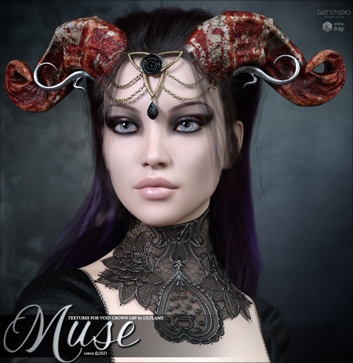 Muse Textures for Void Crown G8F by: Sveva, 3D Models by Daz 3D