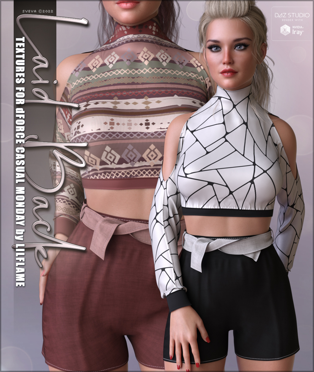 Laid Back Textures for dForce Casual Monday by: Sveva, 3D Models by Daz 3D