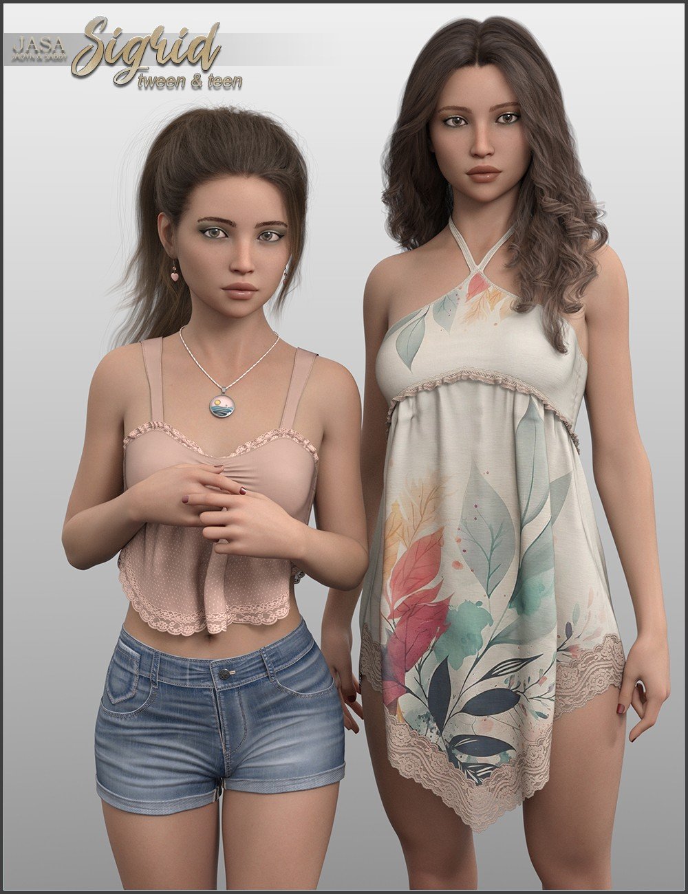 JASA  Sigrid - Tween & Teen for Genesis 8 and 8.1 Female by: SabbyJadyn, 3D Models by Daz 3D