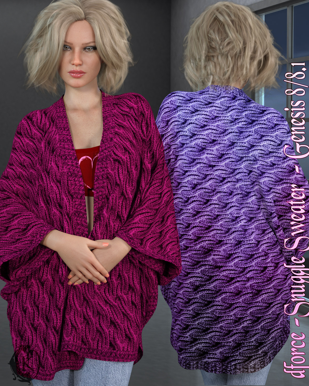 dforce - Snuggle Sweater - Genesis 8 | Daz 3D