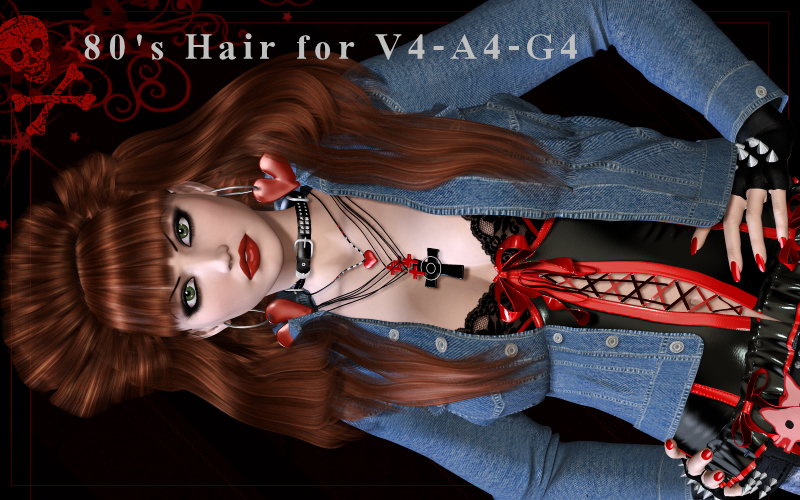 80's Hair for V4,A4,G4 by: Propschick, 3D Models by Daz 3D