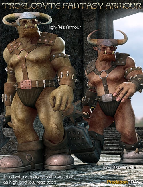 Troglodyte Fantasy Armour by: Predatron, 3D Models by Daz 3D