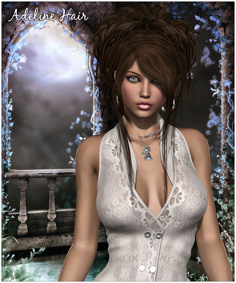 Adeline Hair by: Propschick, 3D Models by Daz 3D