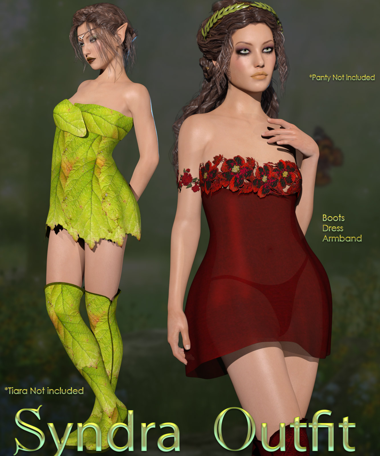 Syndra Outfit G8F by: Kaleya, 3D Models by Daz 3D