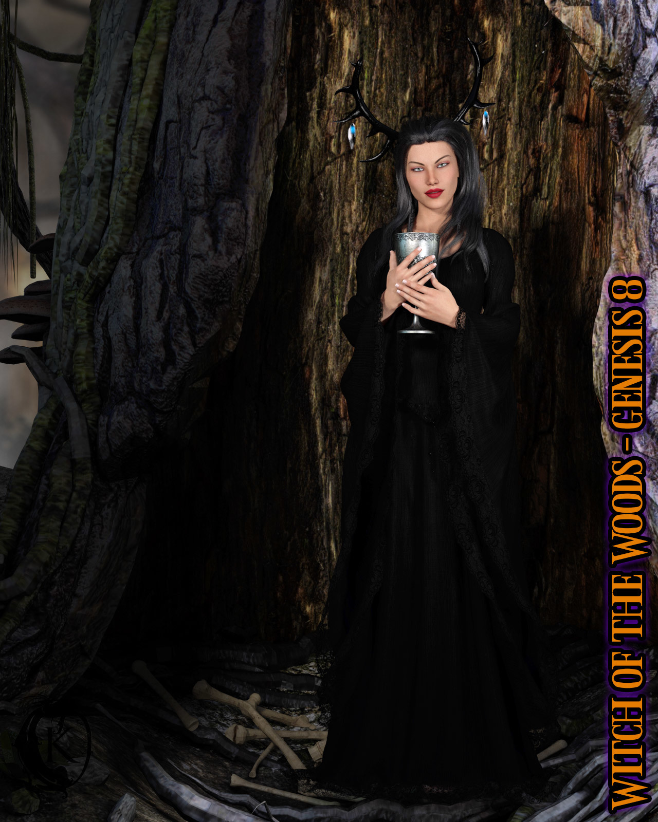 dforce - Witch of the Woods - Genesis 8 by: Kaleya, 3D Models by Daz 3D