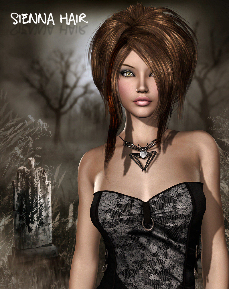 Sienna Hair by: Propschick, 3D Models by Daz 3D
