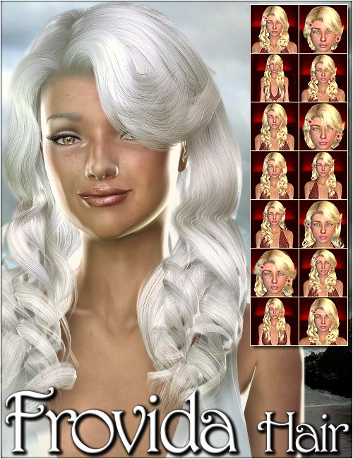 Frovida Hair by: 3DreamMairy, 3D Models by Daz 3D