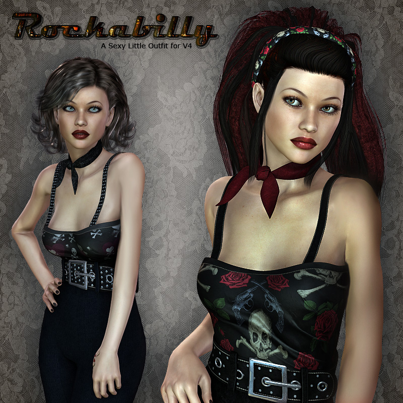 Rockabilly V4 by: PropschickSarsa, 3D Models by Daz 3D