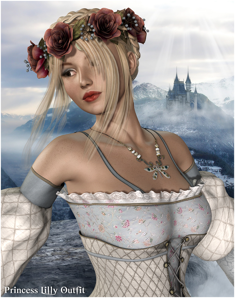 Princess Lilly Outfit by: Propschick, 3D Models by Daz 3D