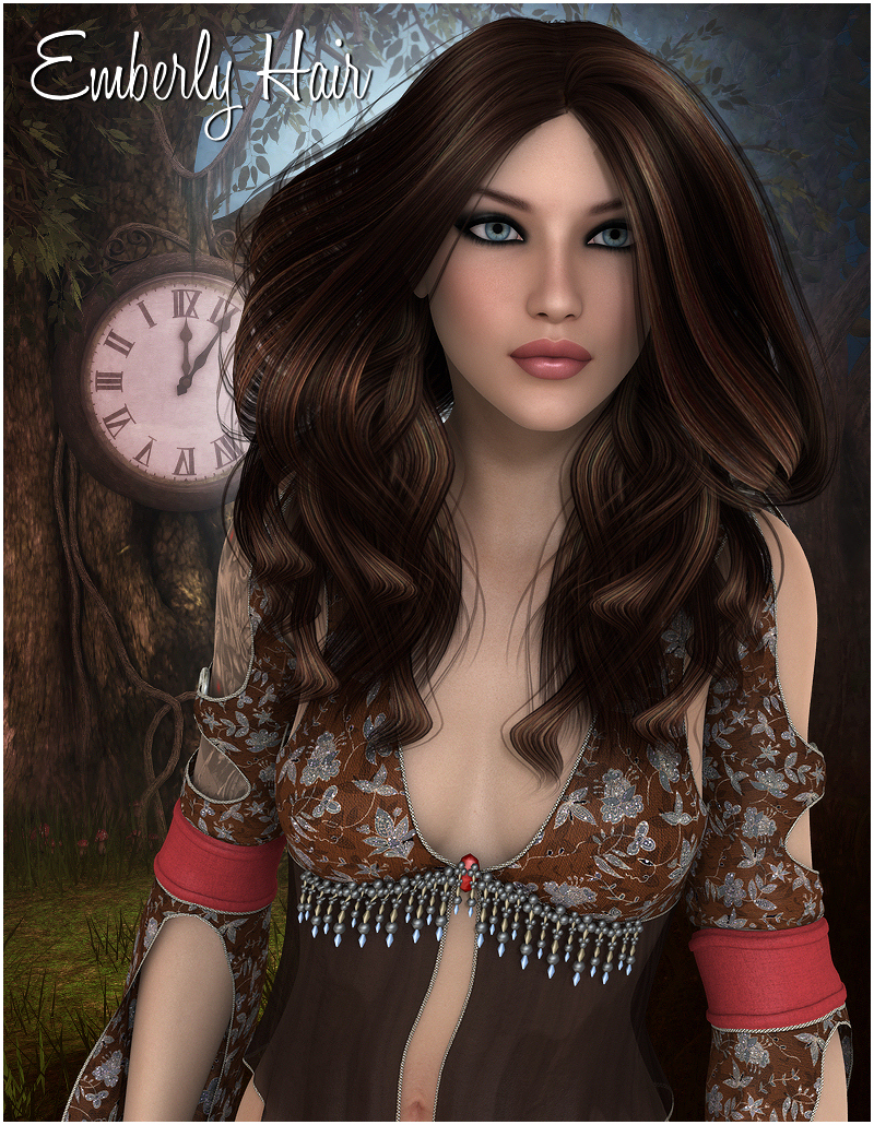 Emberly Hair by: Propschick, 3D Models by Daz 3D