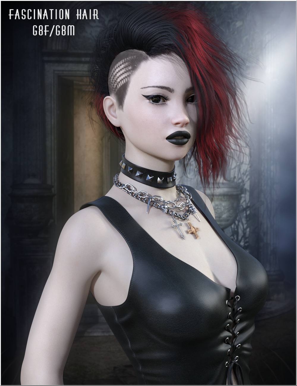 Fascination Hair G8F/G8M by: Propschick, 3D Models by Daz 3D
