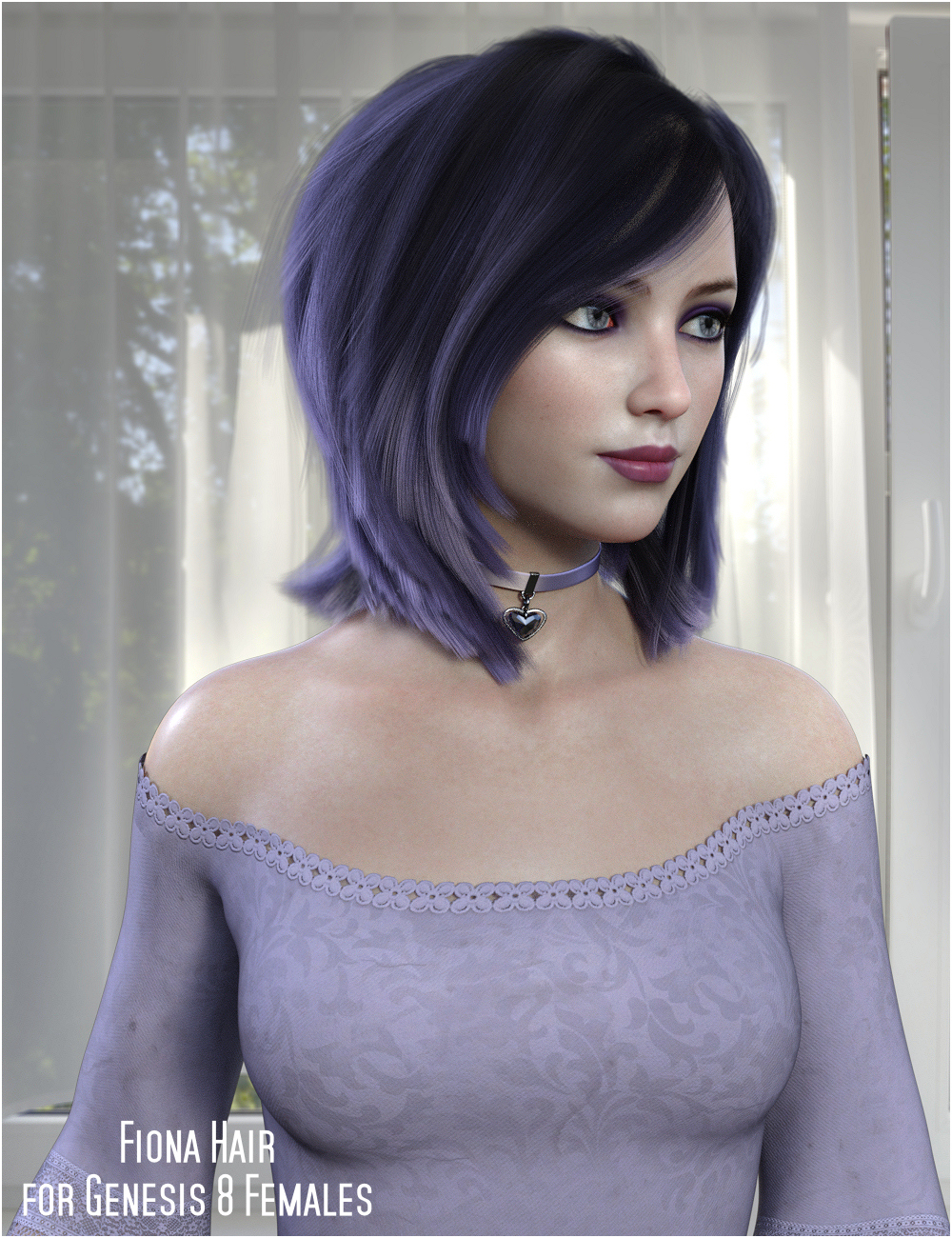 Fiona Hair for Genesis 8 Females by: PropschickAidano, 3D Models by Daz 3D