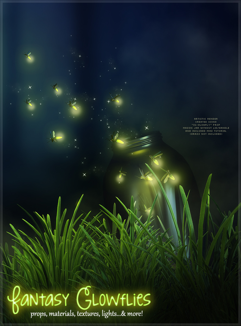 Fantasy Glowflies by: PropschickSveva, 3D Models by Daz 3D