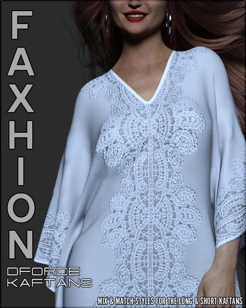 Faxhion - dForce Kaftans by: vyktohria, 3D Models by Daz 3D
