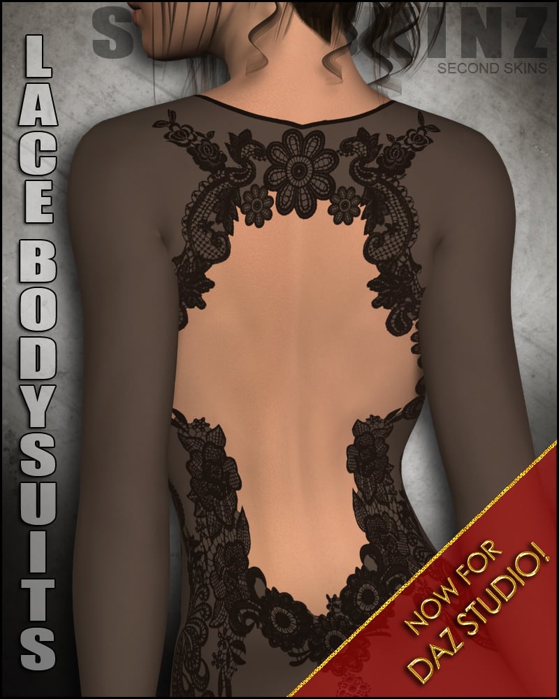 Sexy Skinz - Lace Bodysuits for DAZ Studio by: vyktohria, 3D Models by Daz 3D