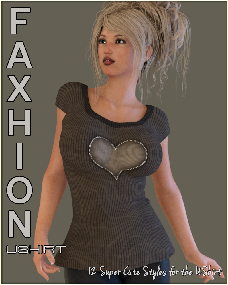 Faxhion - UShirt by: vyktohria, 3D Models by Daz 3D