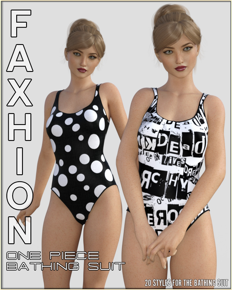 Faxhion - One Piece Bathing Suit by: vyktohria, 3D Models by Daz 3D