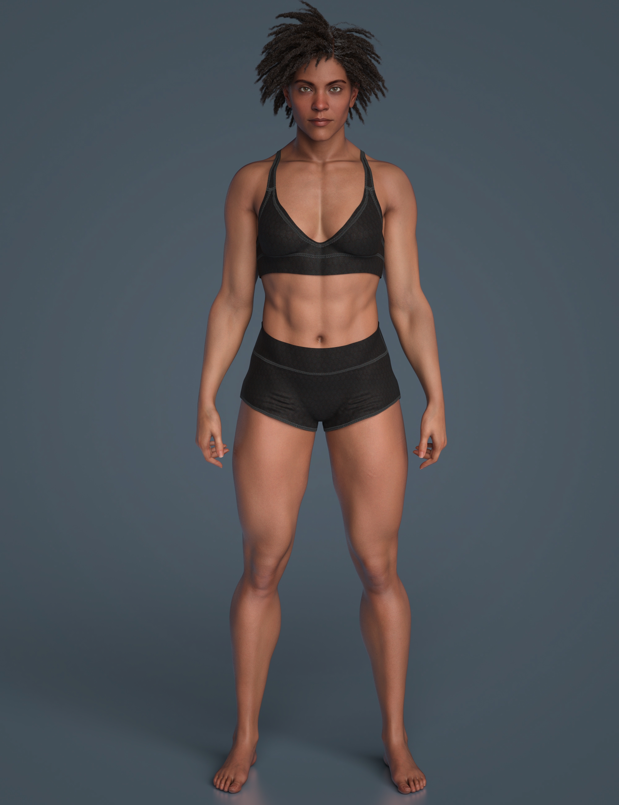 Zahara 9 Muscular Shape Add-On by: , 3D Models by Daz 3D