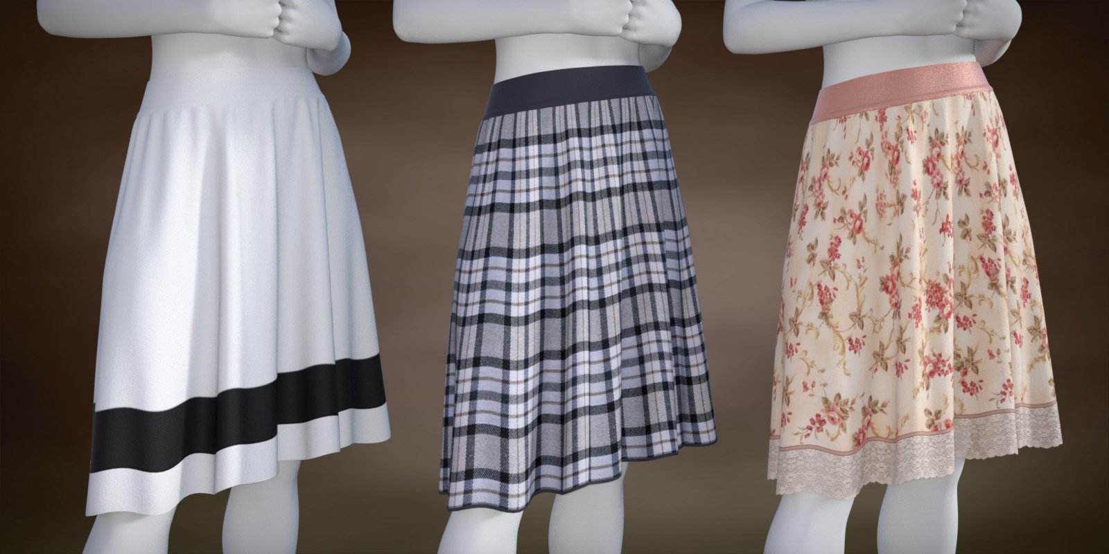 VYK Separates - dForce Long Skirt | Daz 3D