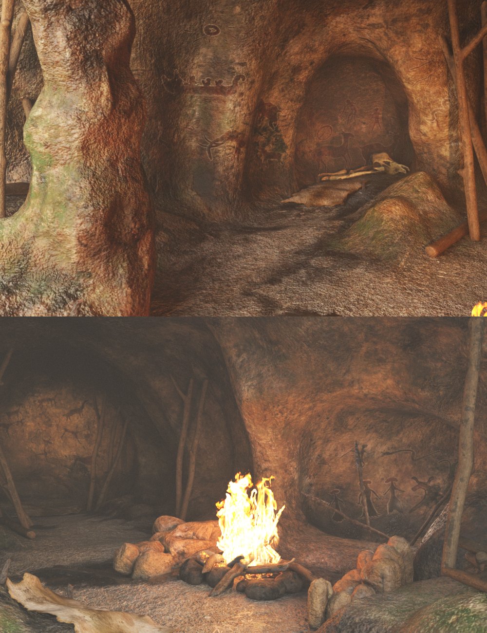 XI Neanderthal Cave by: Xivon, 3D Models by Daz 3D