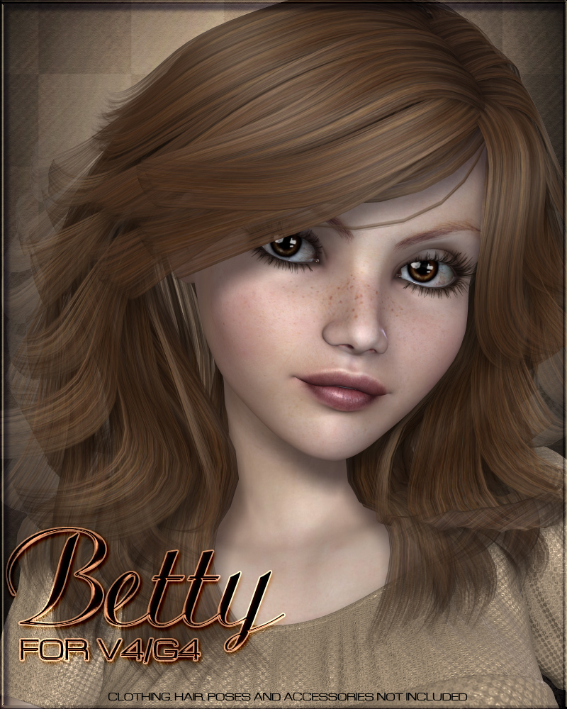 Betty for V4-G4 by: vyktohria, 3D Models by Daz 3D