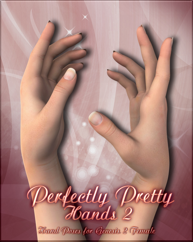Perfectly Pretty Hands 2 for Genesis and G2F by: vyktohria, 3D Models by Daz 3D