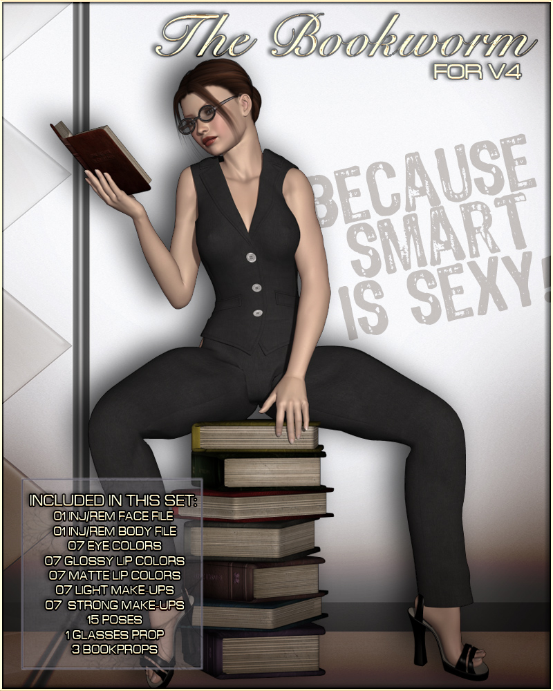 VYK_The Bookworm by: vyktohria, 3D Models by Daz 3D