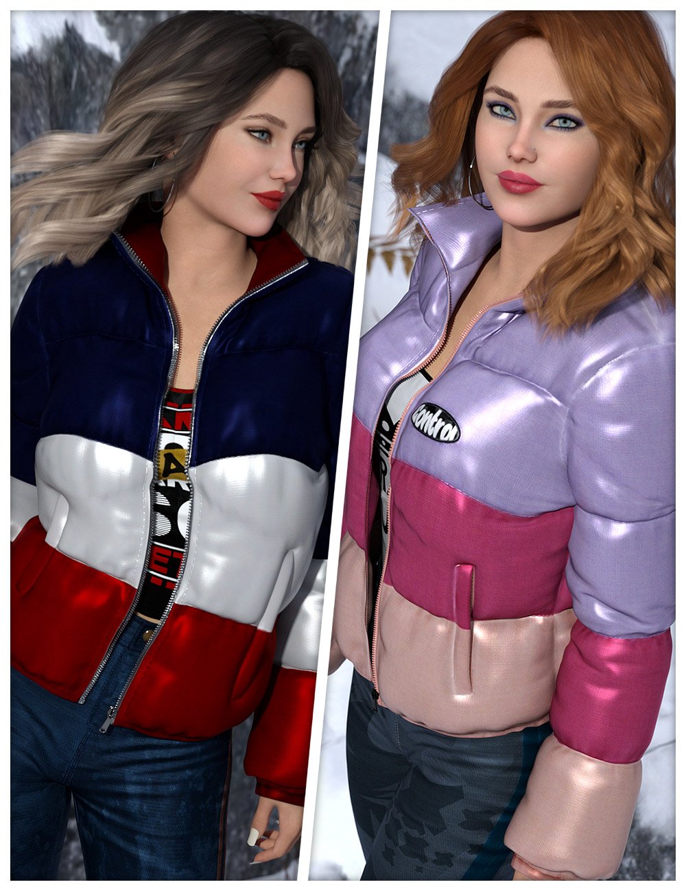 Freezing Textures for dForce SU Winter Outfit by: ShanasSoulmate, 3D Models by Daz 3D
