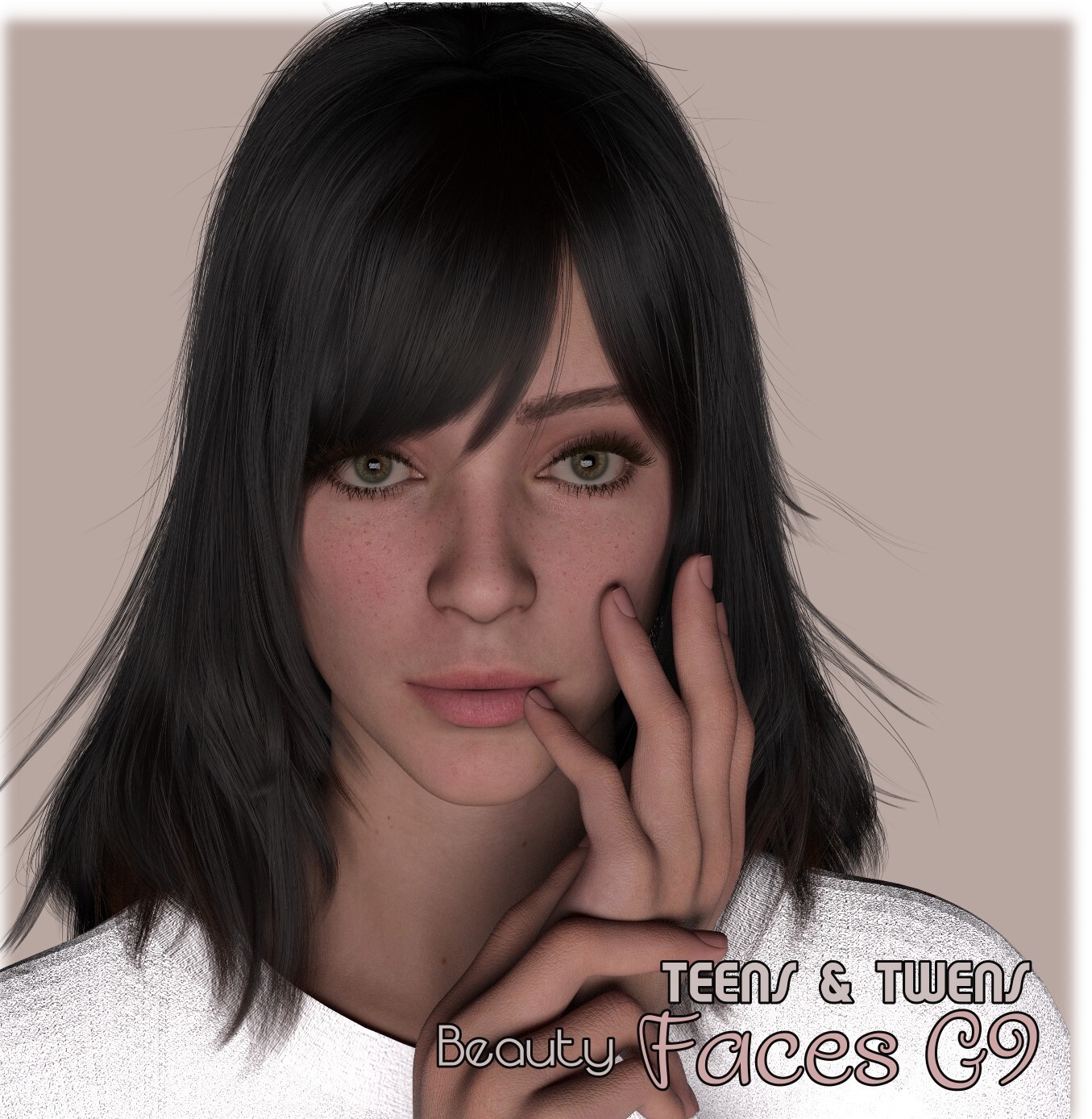 Teens&Twens Beauty Faces G9 by: LUNA3D, 3D Models by Daz 3D