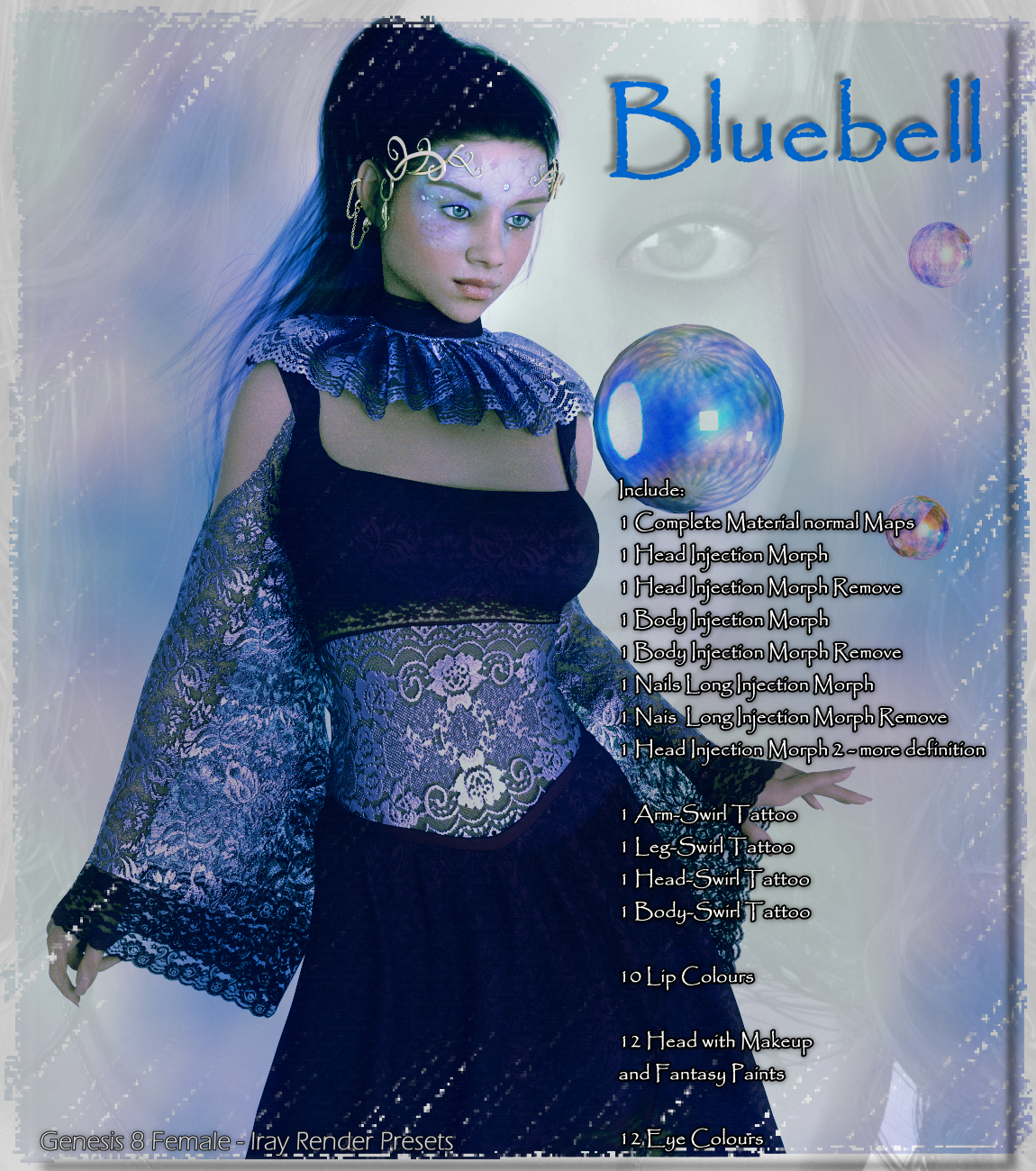 Bluebell - G8F by: LUNA3D, 3D Models by Daz 3D
