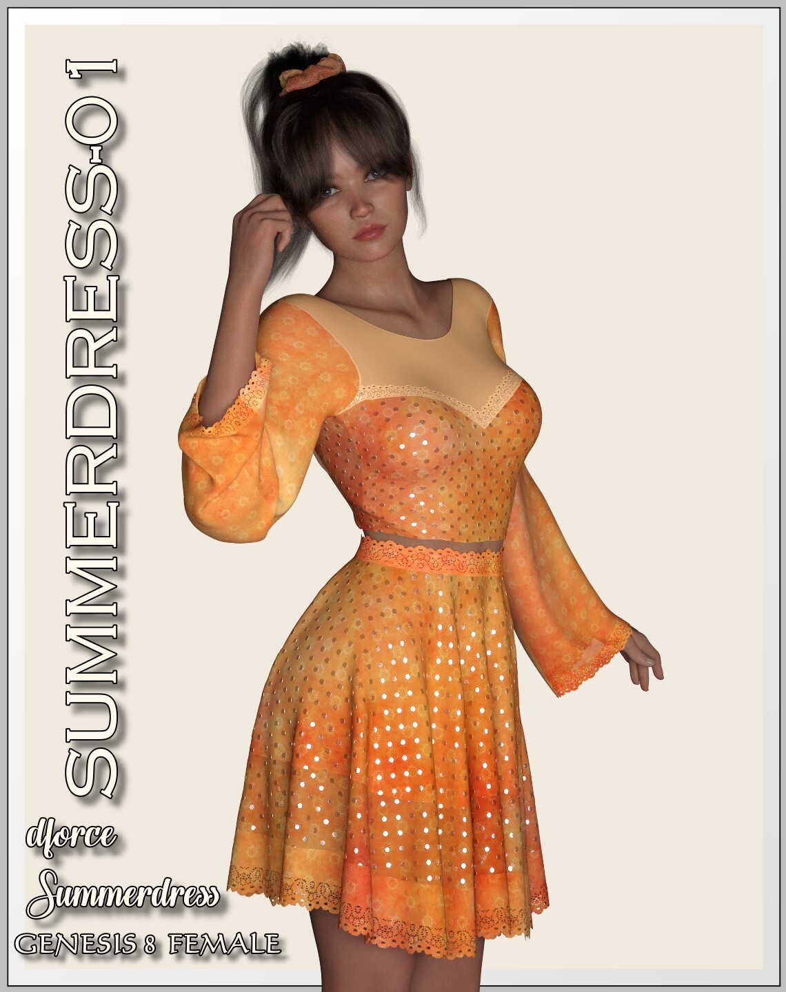 dforce-Summerdress  G8F by: LUNA3D, 3D Models by Daz 3D