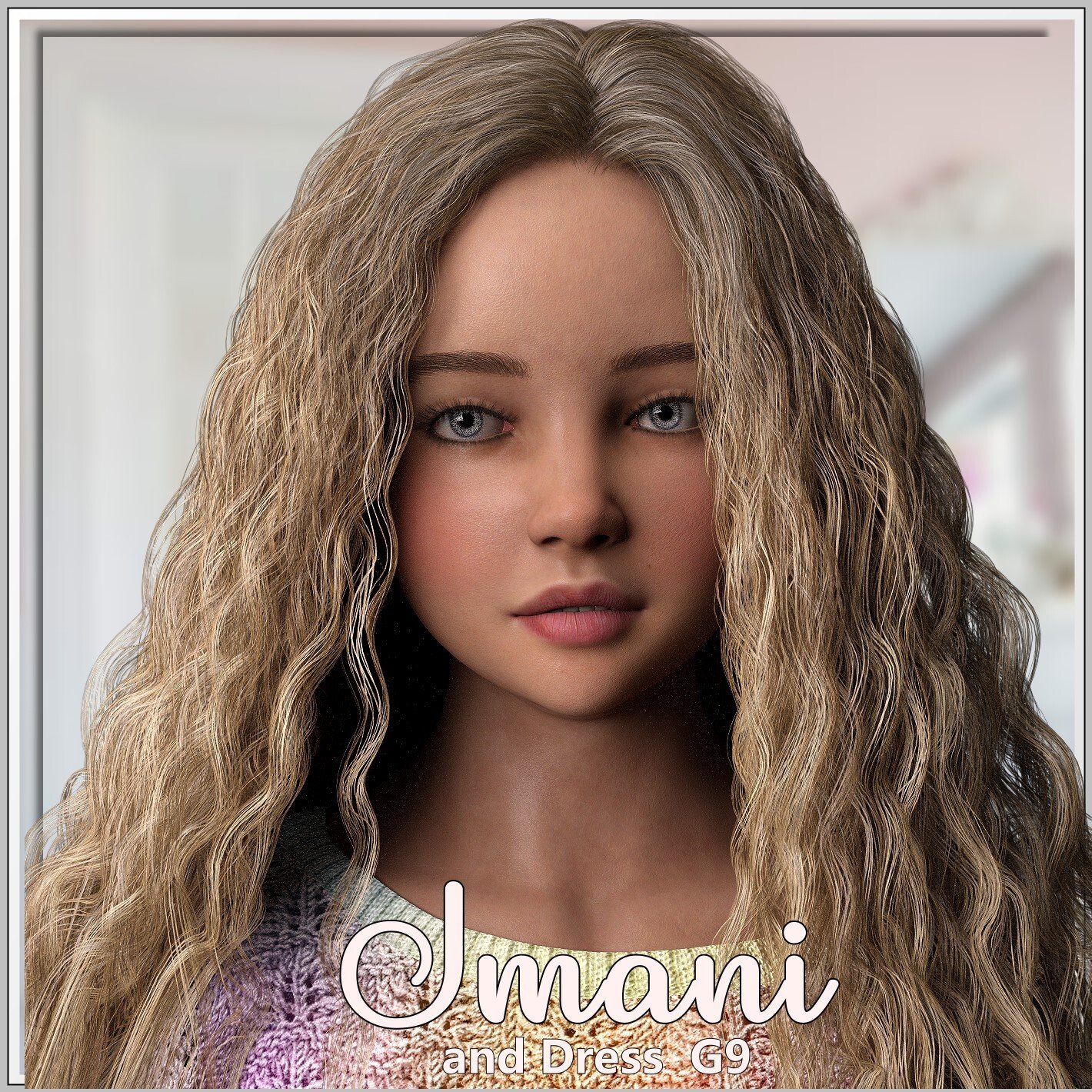 Imani & Dress G9 Female by: LUNA3D, 3D Models by Daz 3D