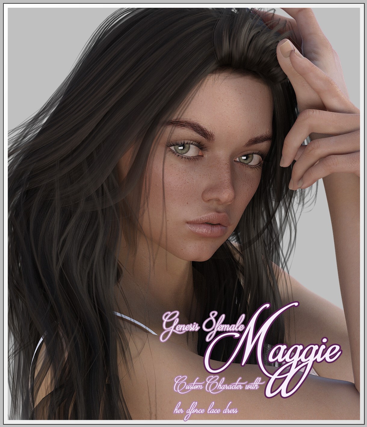 Maggie G8F & Dress by: LUNA3D, 3D Models by Daz 3D