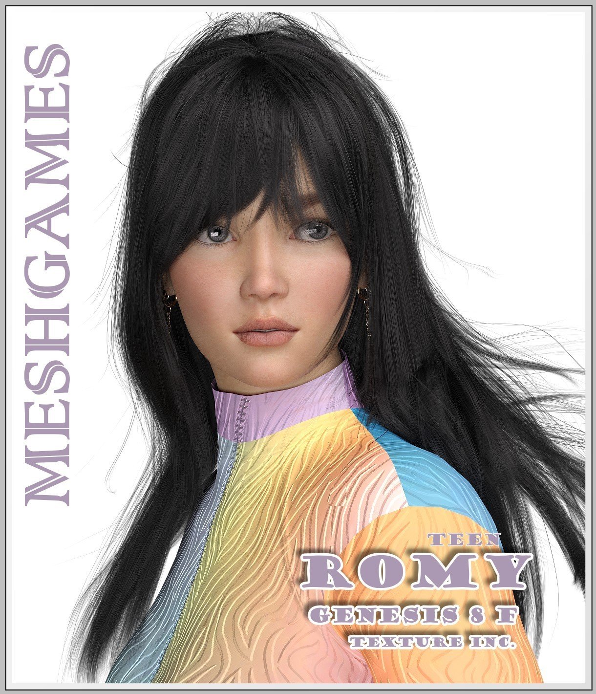 Meshgames - Teen Romy- G8-F- Morph & Texture by: LUNA3D, 3D Models by Daz 3D