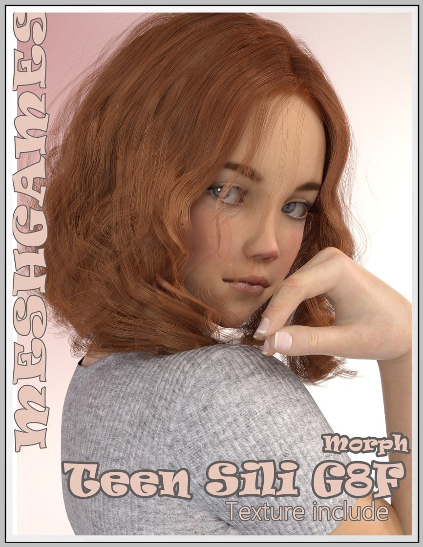 Meshgames - Teen Sili- G8-F- Morph & Texture by: LUNA3D, 3D Models by Daz 3D